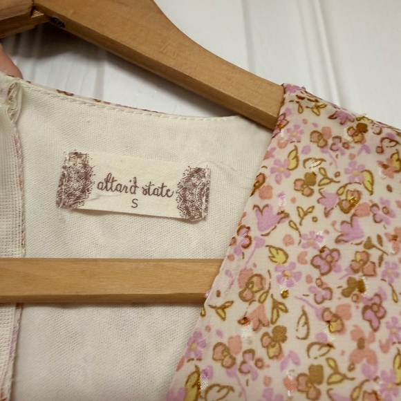 Altar'd State Pink Floral Ruffle Mini Dress - Picture 2 of 8